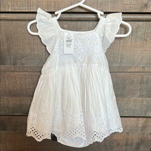 White Eyelet Baby Dress